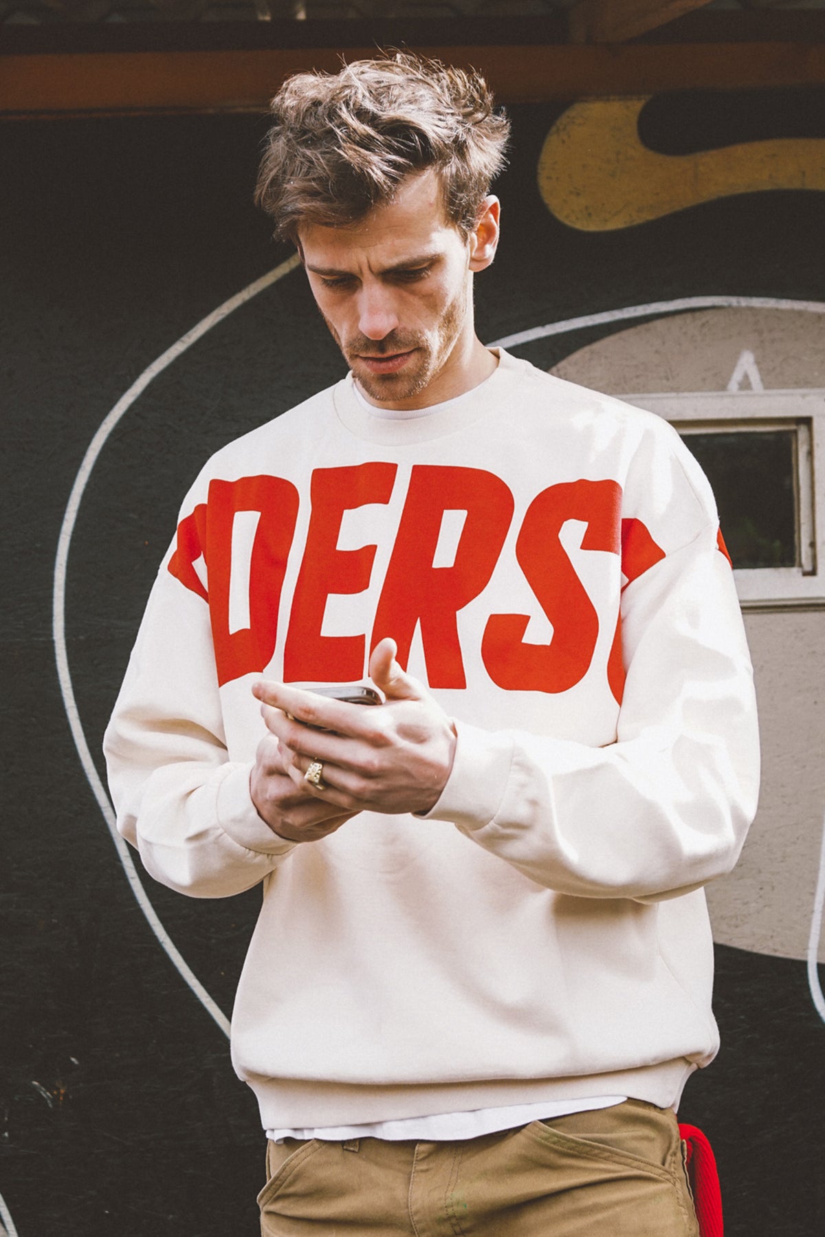Crewneck Big Logo Raw Cotton