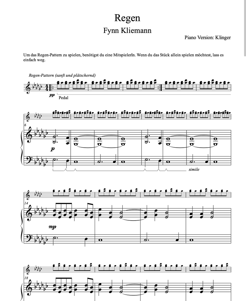 Noten Fynn Kliemann | Klaviernoten NUR – Kostenlos