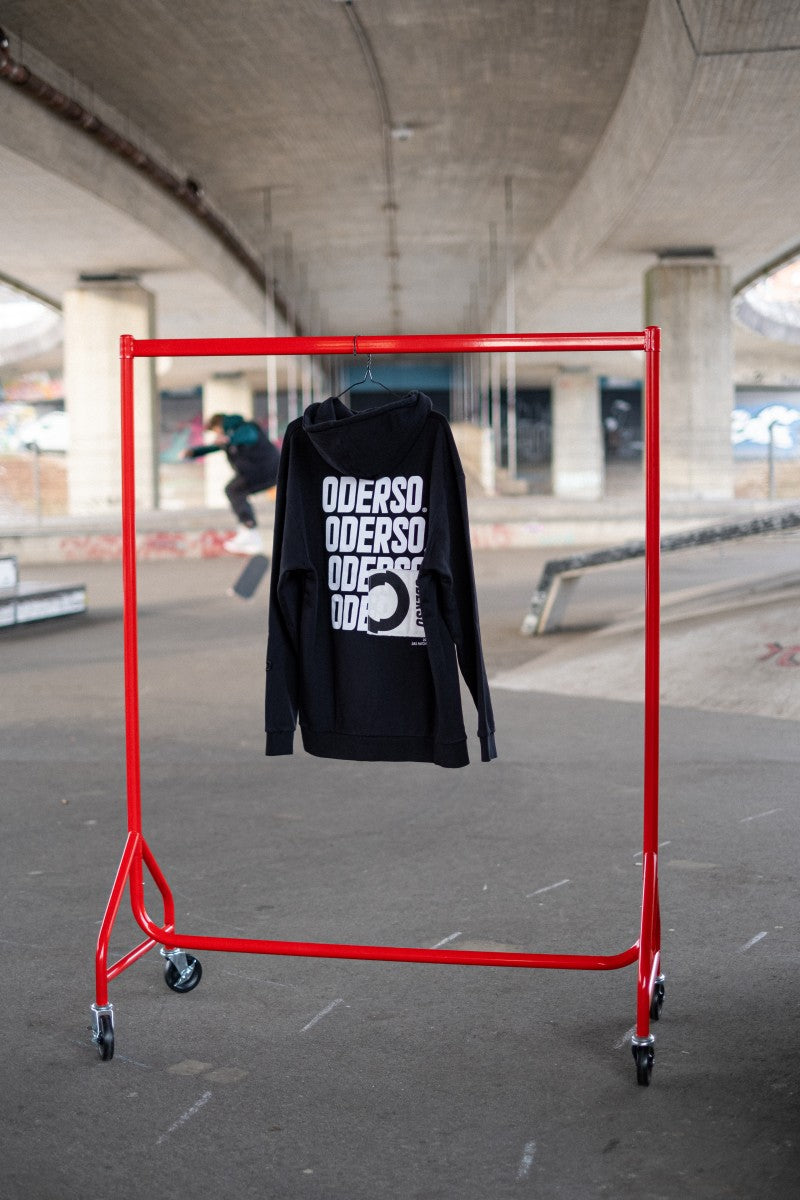 Hoodie Basic Black Backprint + Patch