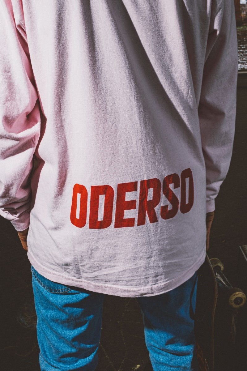 Longsleeve Shirt Rose mit knallrotem Backprint