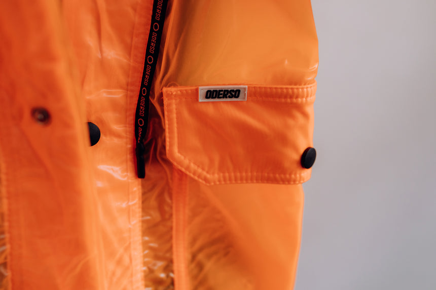 Rain Coat Transparent Orange