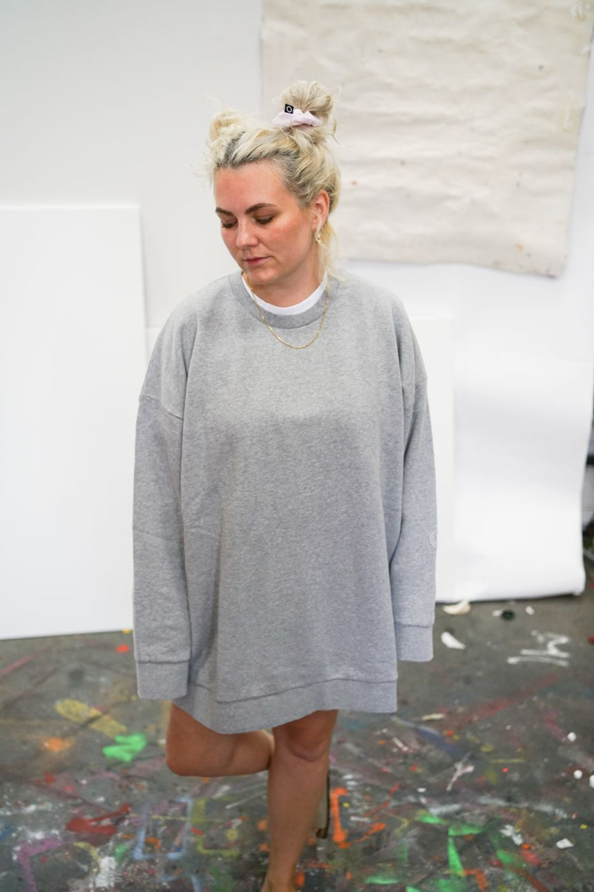 TNAN Oversized Crewneck Light Heather Grey