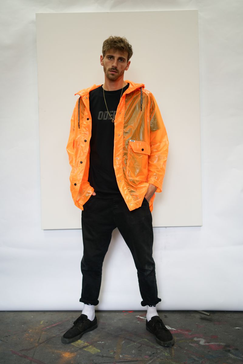 Rain Coat Transparent Orange