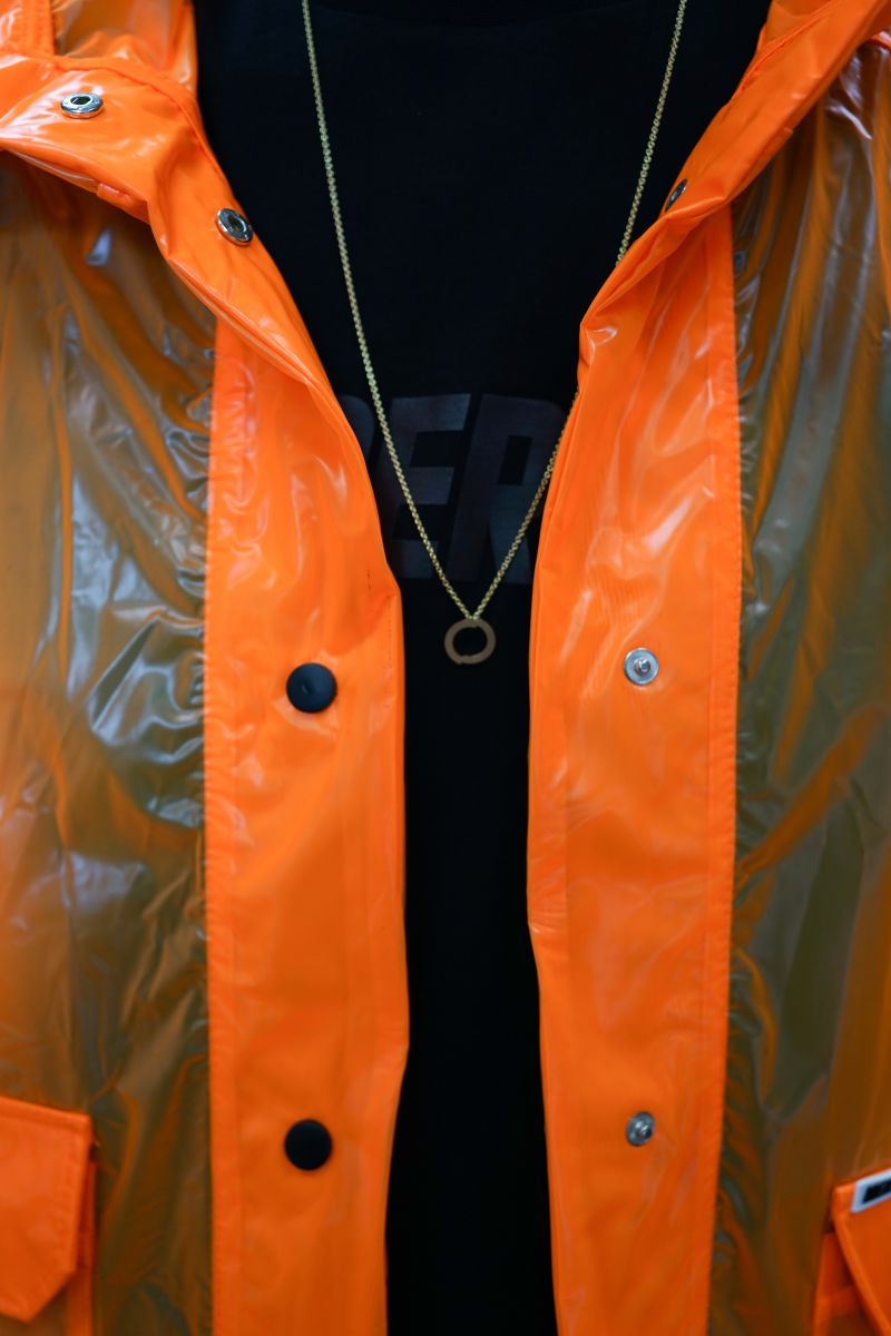 Rain Coat Transparent Orange