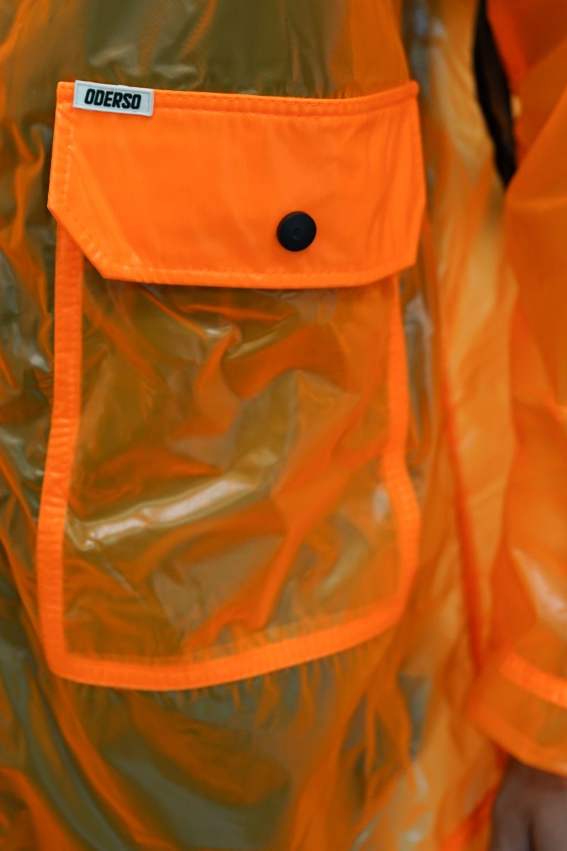Rain Coat Transparent Orange