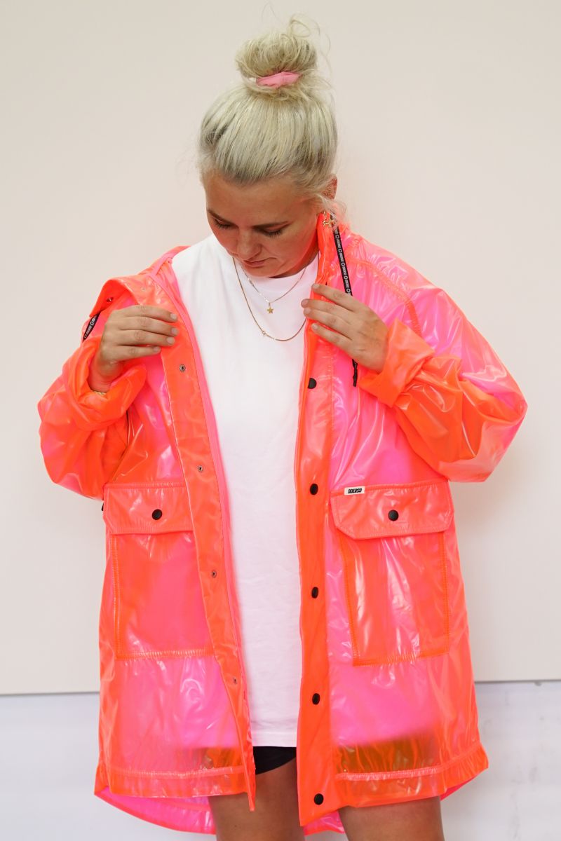 Rain Coat Transparent Pink